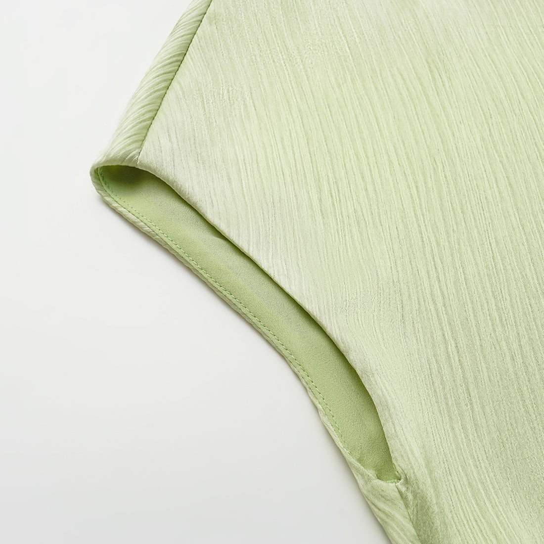 "Easy Go Chic" Korean Pleated Fabric Off-shoulder Top - Bubble Green