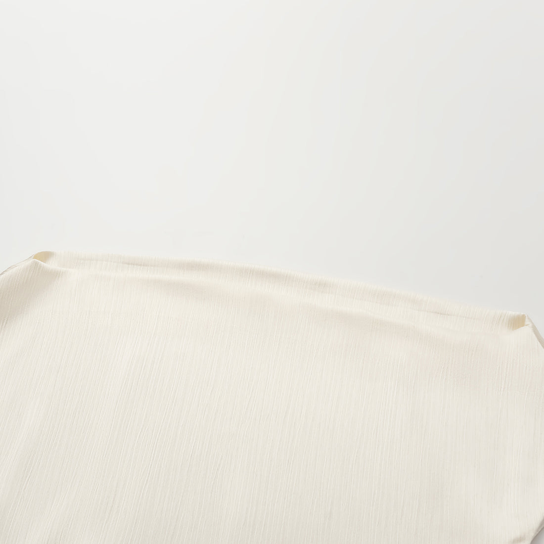 "Easy Go Chic" Korean Pleated Fabric Off-shoulder Top - Original White