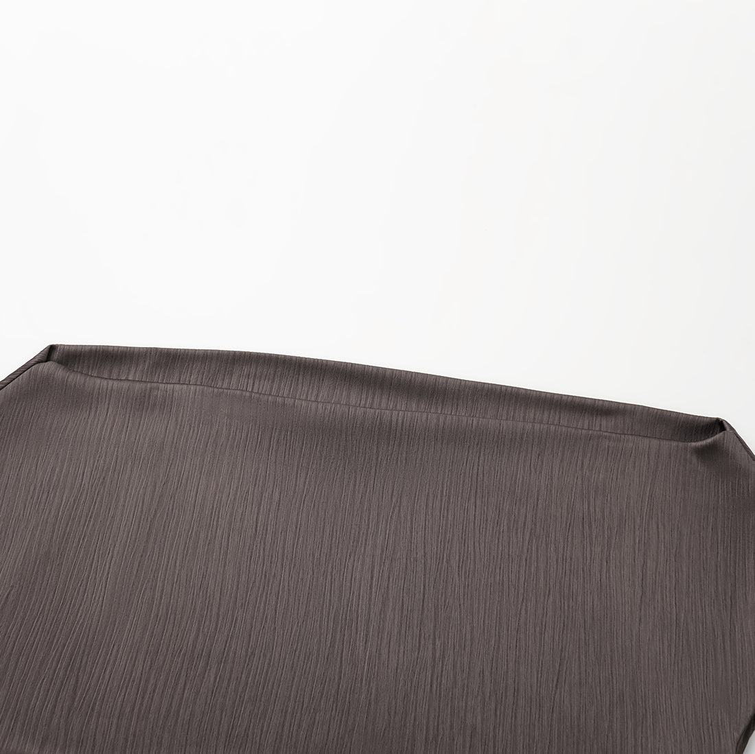 "Easy Go Chic" Korean pleated fabric off-shoulder top - leather brown