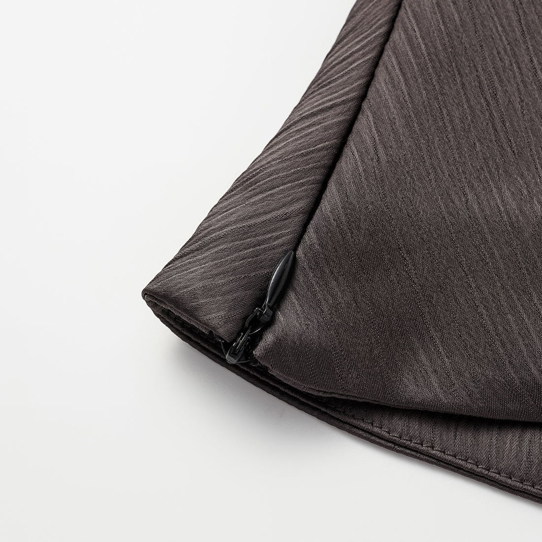 "Easy Go Chic" Korean pleated fabric off-shoulder top - leather brown