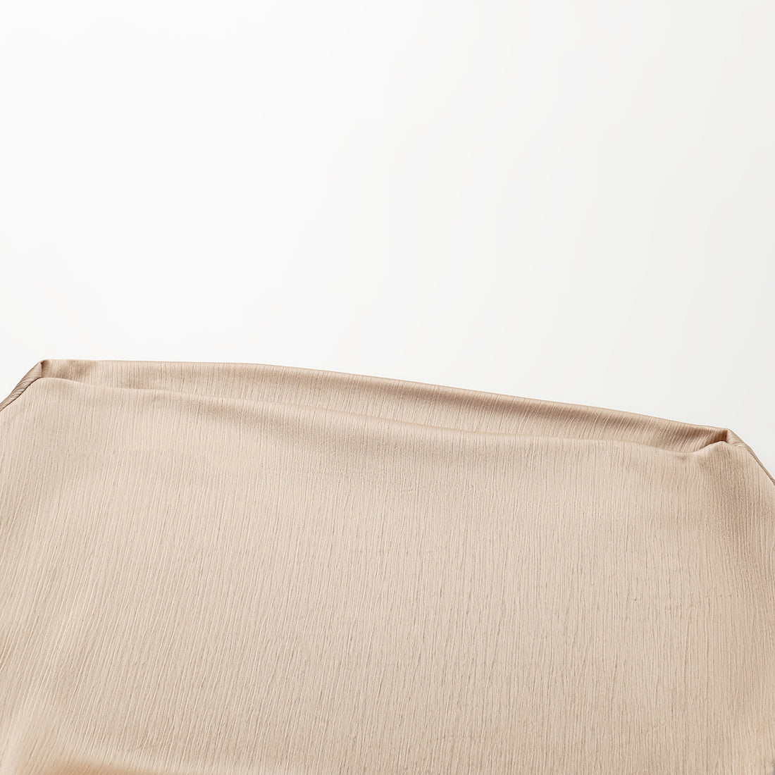 "Easy Go Chic" Korean Pleated Fabric Off-shoulder Top - Nude Gold