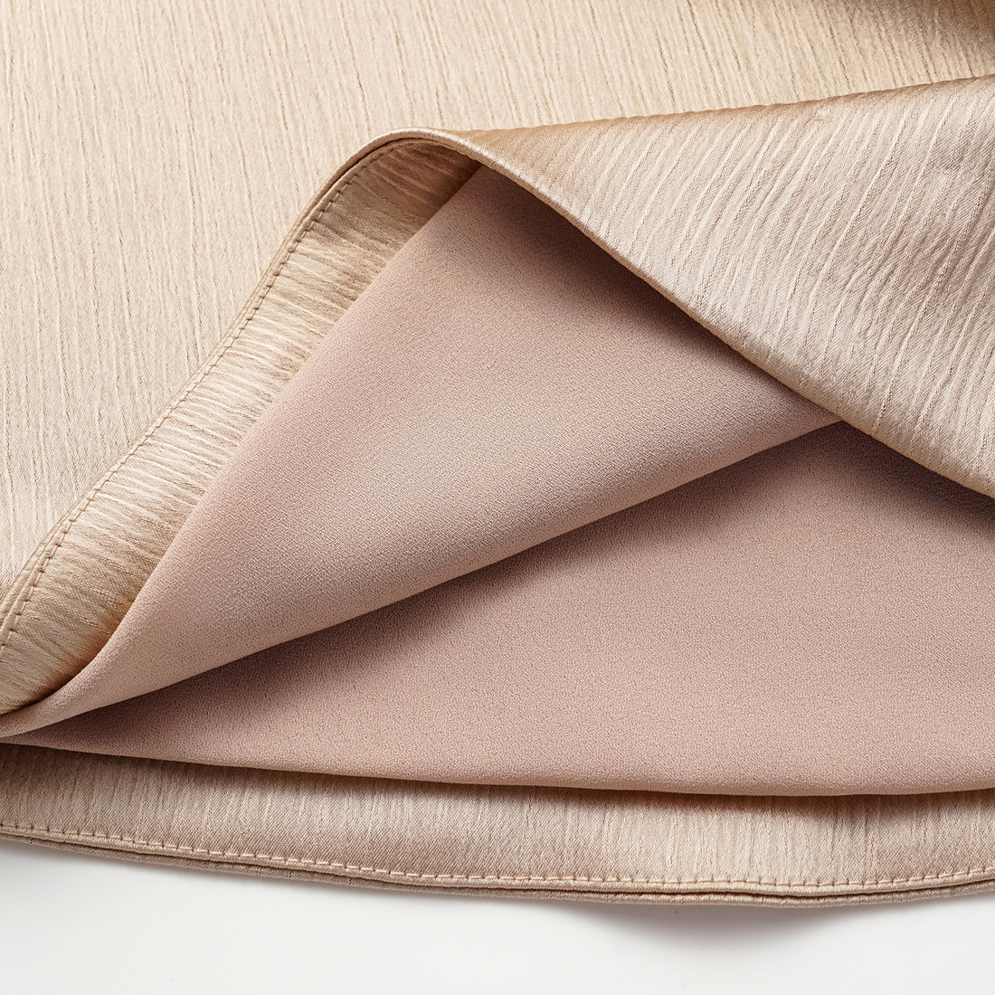 "Easy Go Chic" Korean Pleated Fabric Off-shoulder Top - Nude Gold
