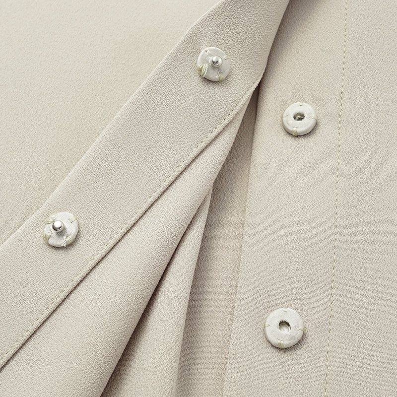 'Daytime Elegance' Textured Acetate Shirt - Off-White