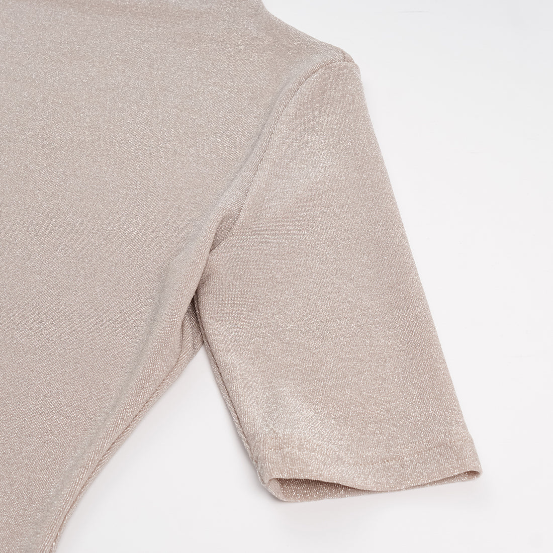"Easy-go Chic" Silver Weave Stretch Fit Top—Pink