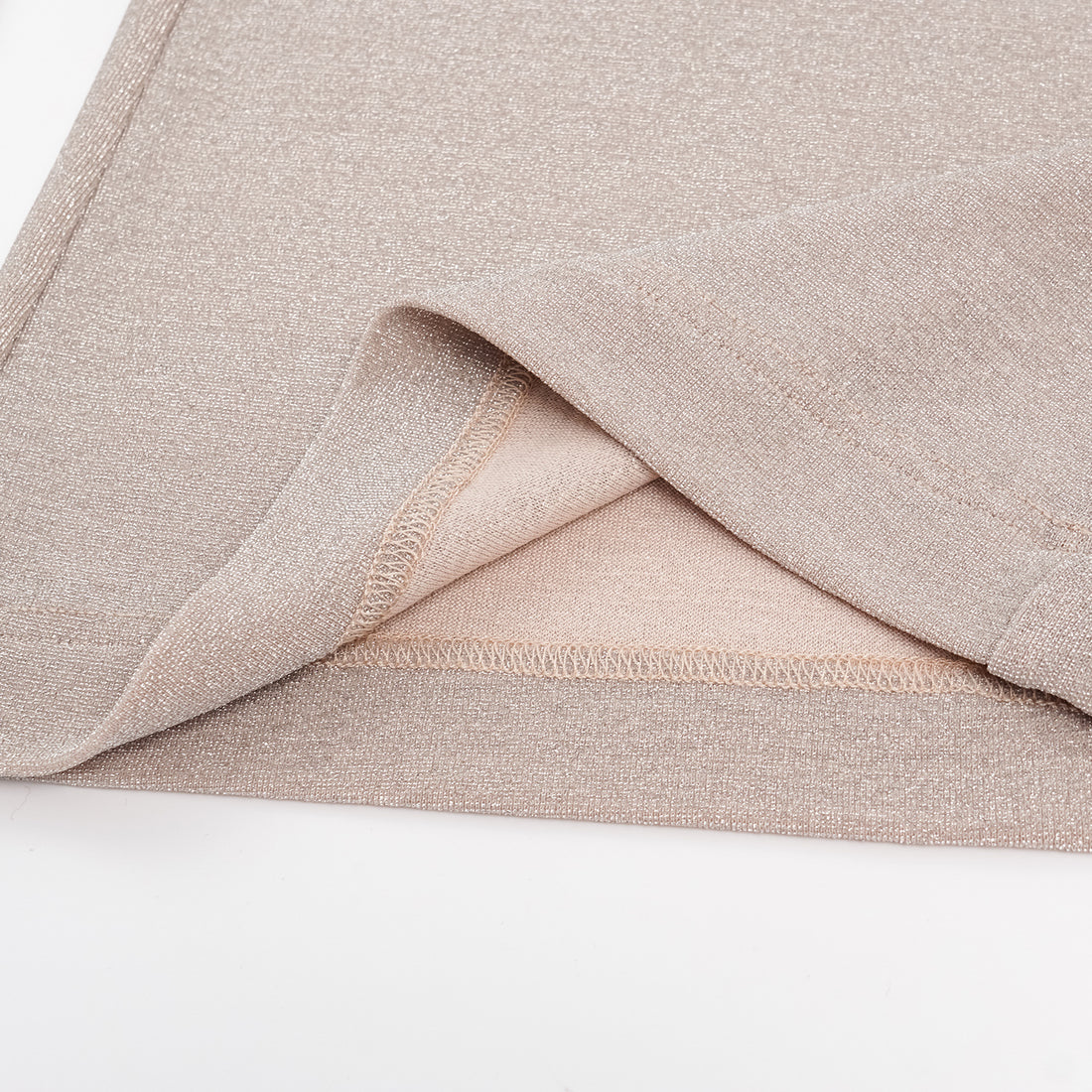 "Easy-go Chic" Silver Weave Elastic Fit Flare Pants—Pink