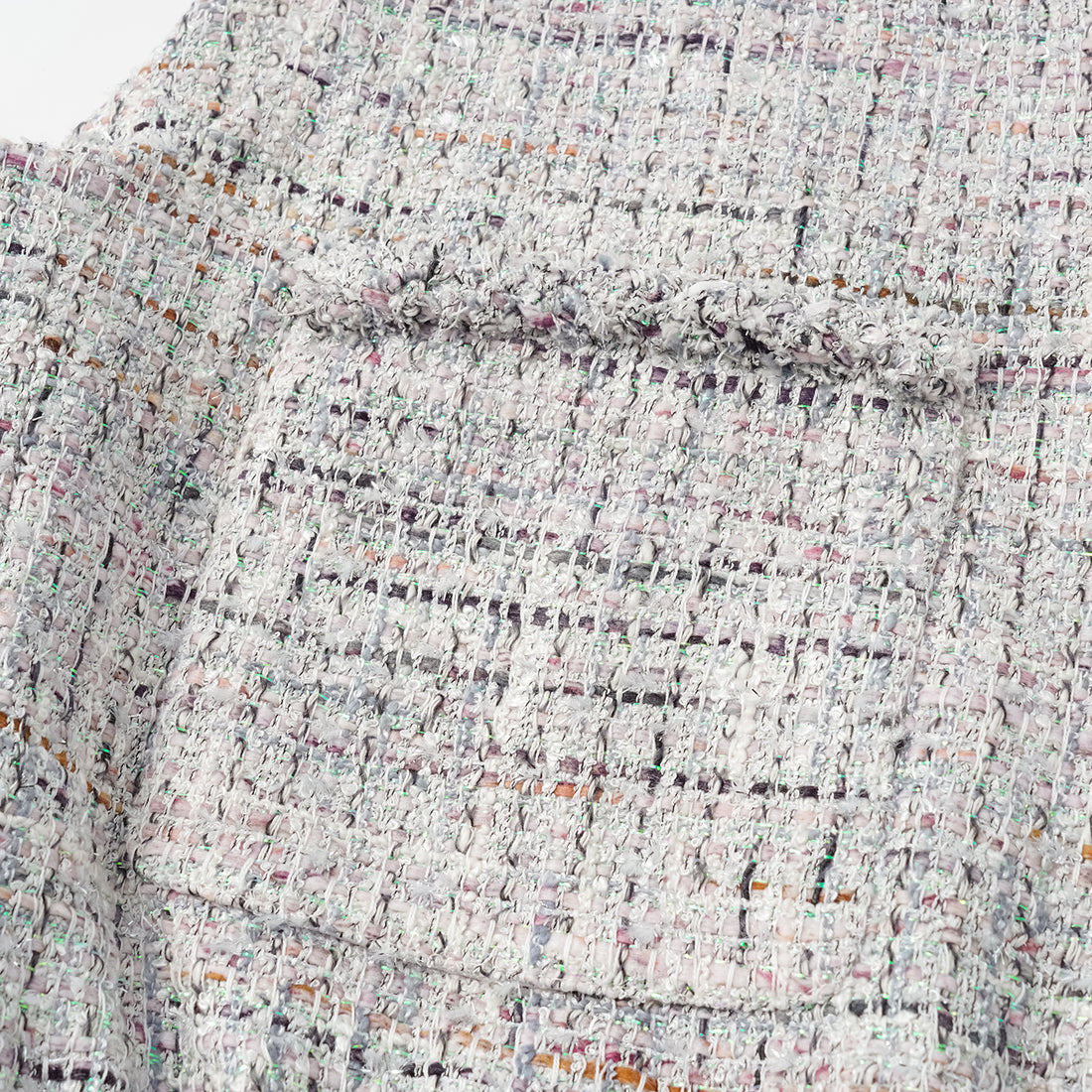 "Weekend at Monaco" Italian top-grade floral light tweed waist vest—Opaline Dust