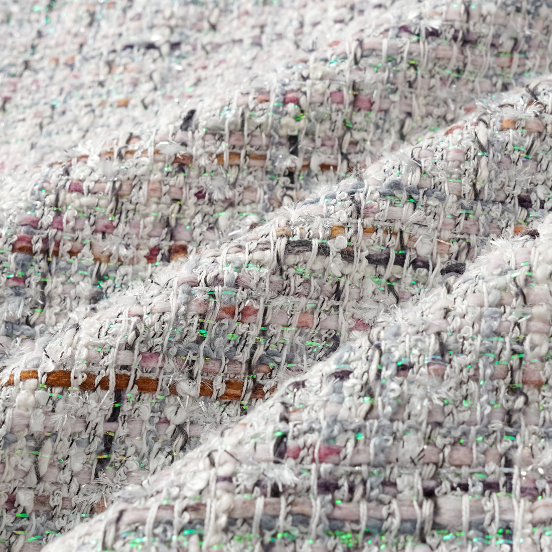 "Weekend at Monaco" Italian top-grade floral light tweed waist vest—Opaline Dust