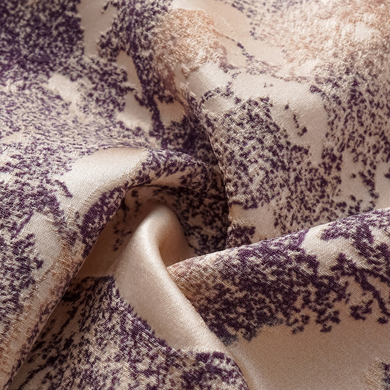 "Imperial Garden Teatime" fil coupé silk wool shirt - purple