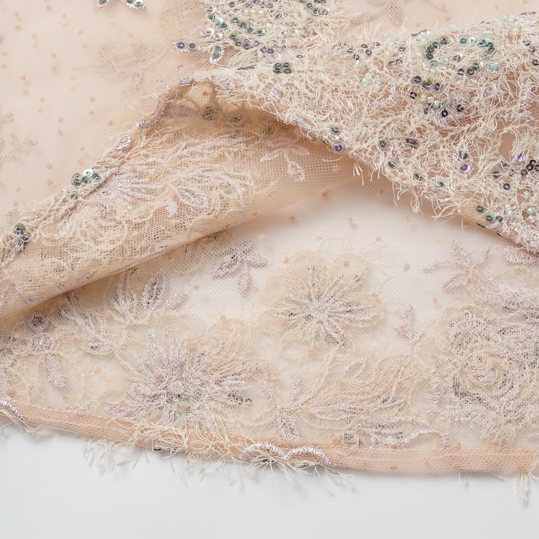 "Imperial Gala." Luxe lace and beaded spaghetti strap tank top