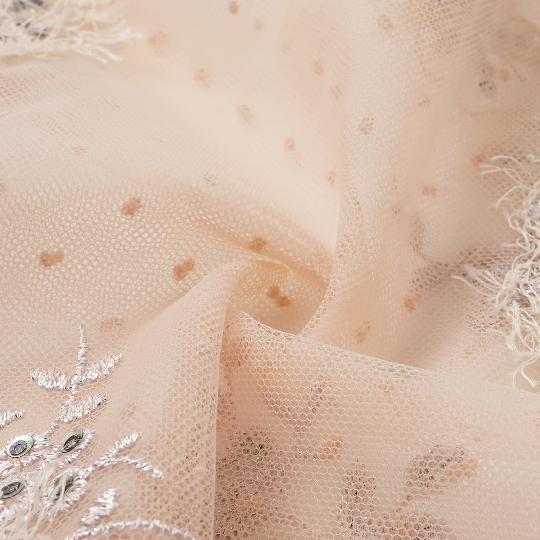 "Imperial Gala." Luxe lace and beaded spaghetti strap tank top