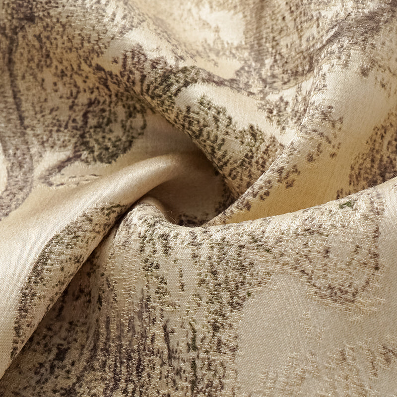 "Imperial Garden Teatime" embroidered silk and wool shawl - green