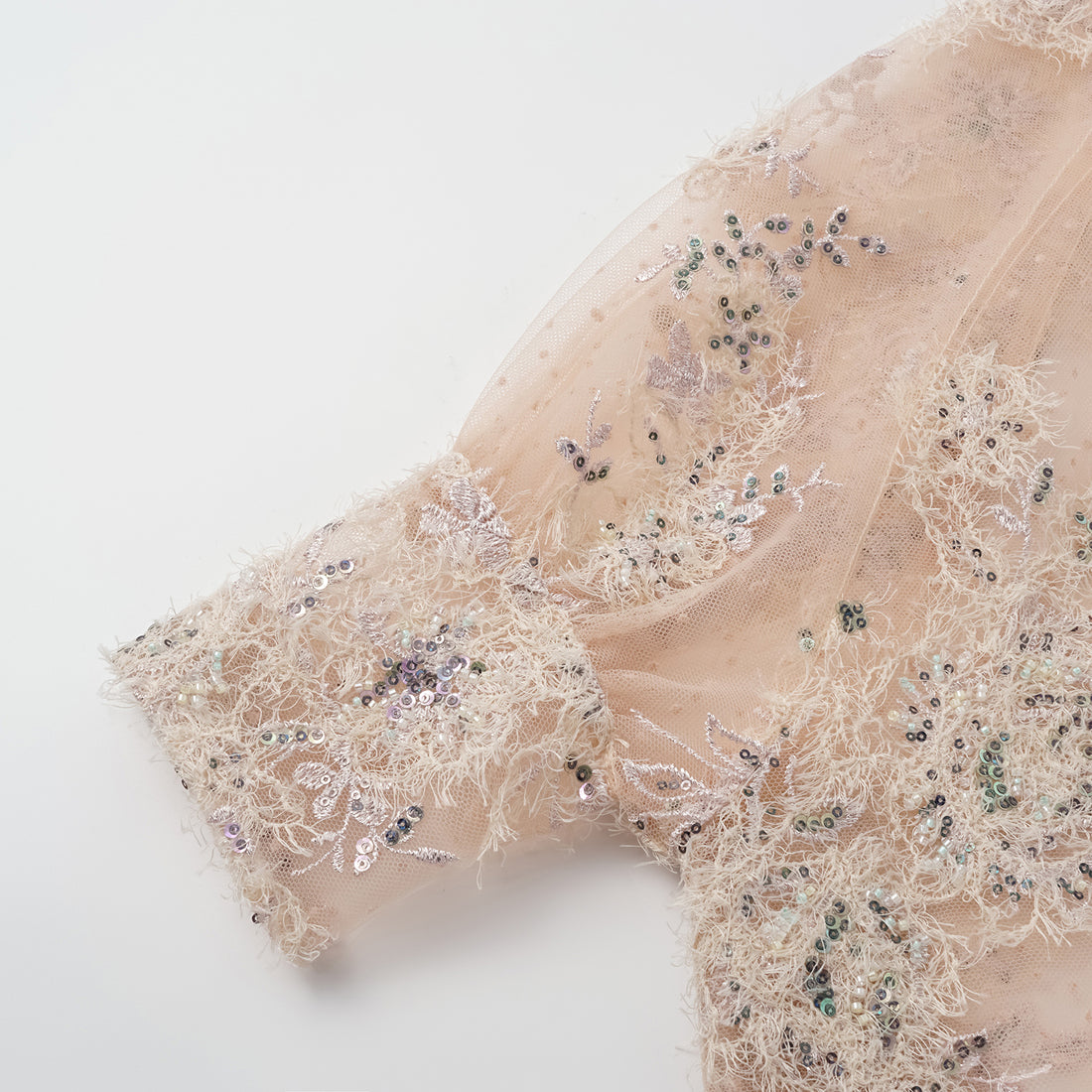 "Imperial Gala." Luxurious lace and beaded Chinese style short-sleeved blouse