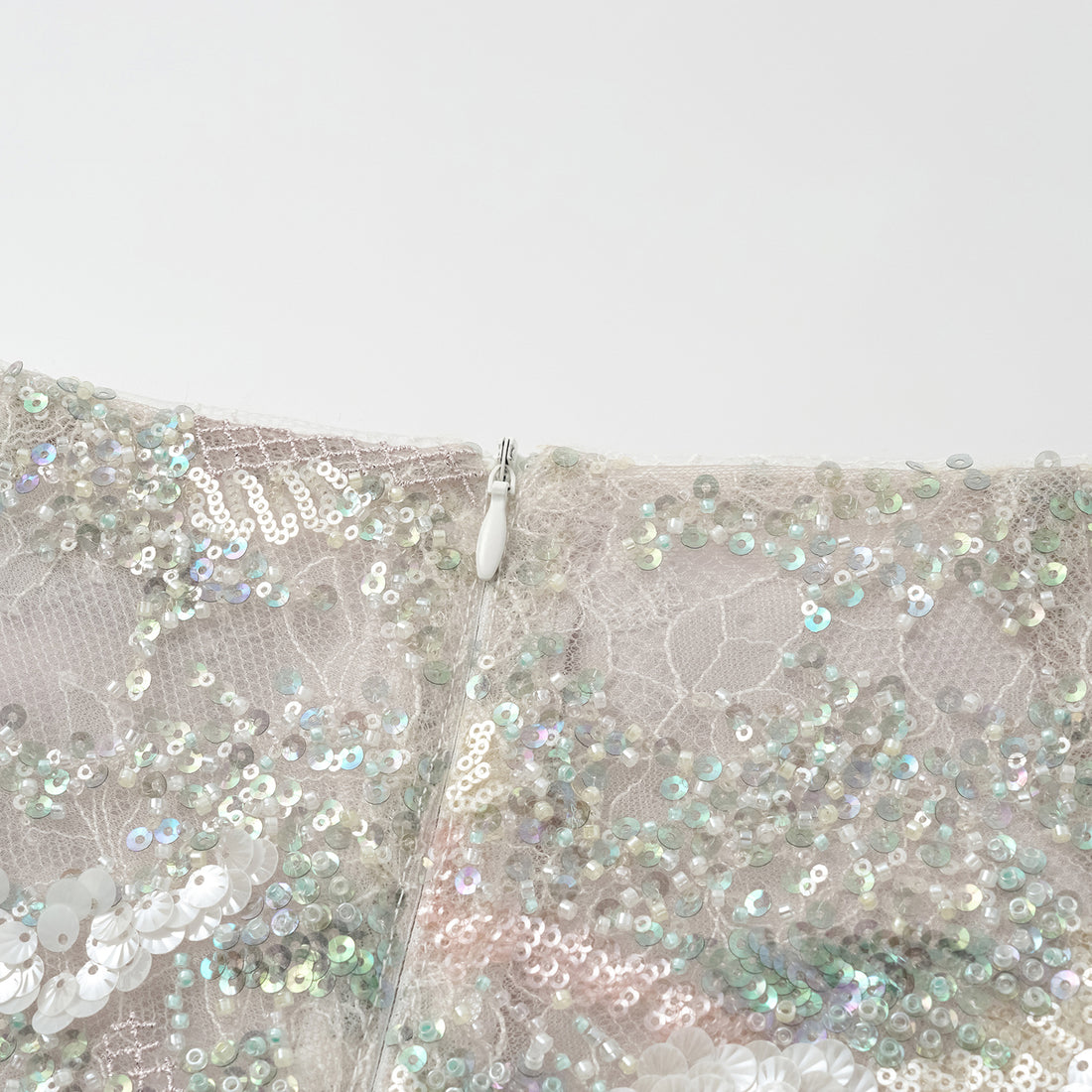 "Imperial Gala." Luxurious lace beaded shorts - Sparse shadows and light smoke