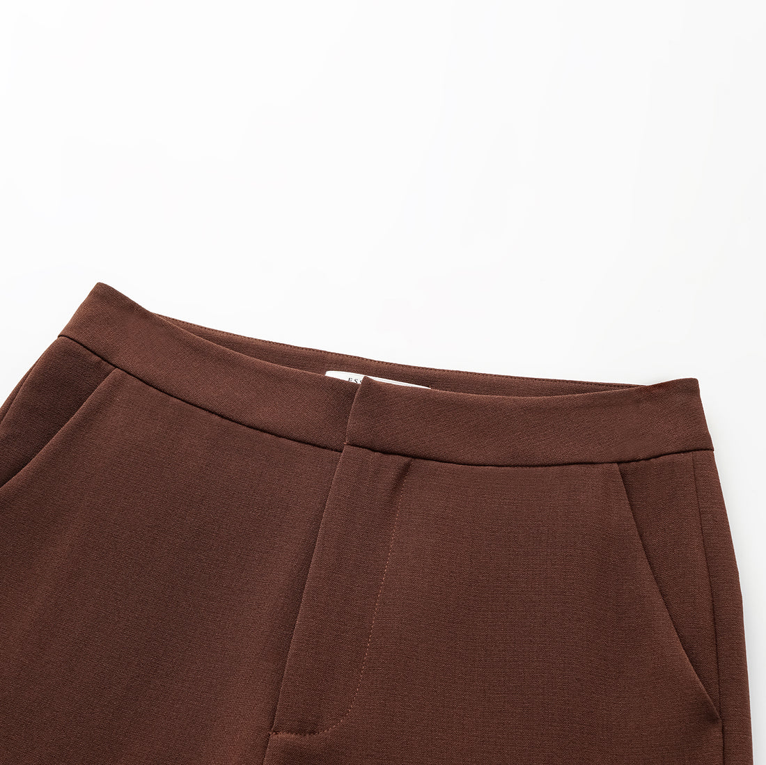 "Westminster Weekdays" Luxe Hemp Acetate Flared Pants - Cognac