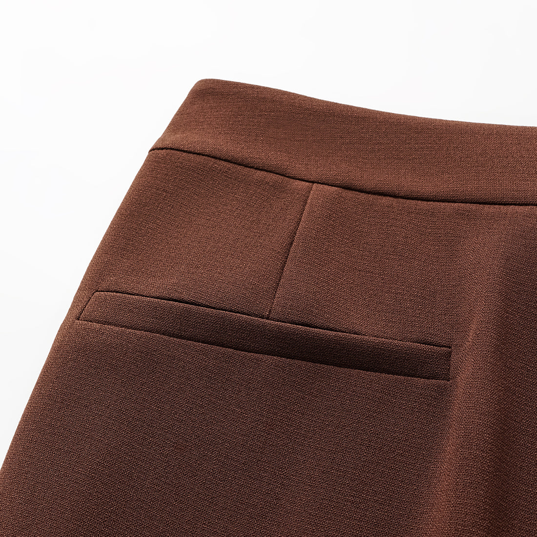 "Westminster Weekdays" Luxe Hemp Acetate Flared Pants - Cognac