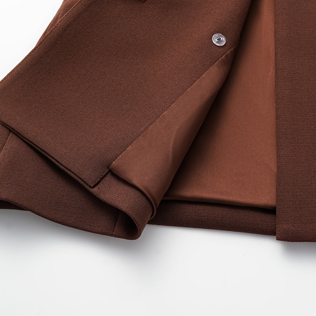 "Westminster Weekdays" Luxe Hemp Acetate Double Breasted Blazer - Cognac