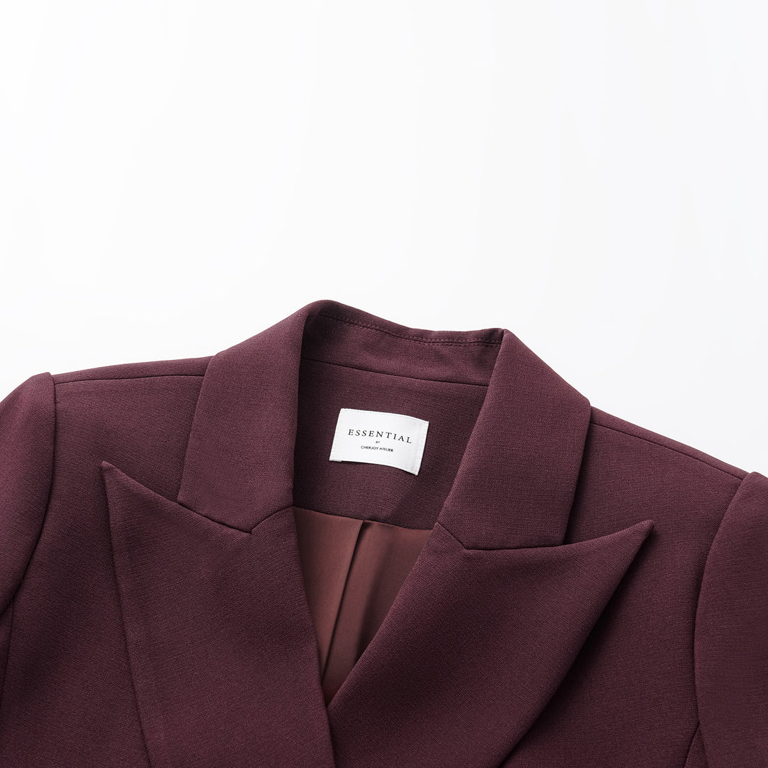 "Westminster Weekdays" Luxury hemp acetate double-breasted blazer - Pinot noir