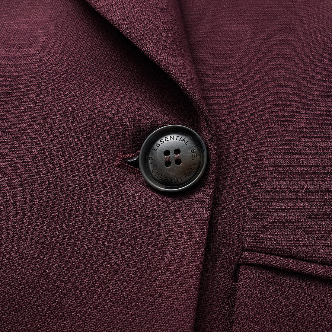"Westminster Weekdays" Luxury hemp acetate double-breasted blazer - Pinot noir