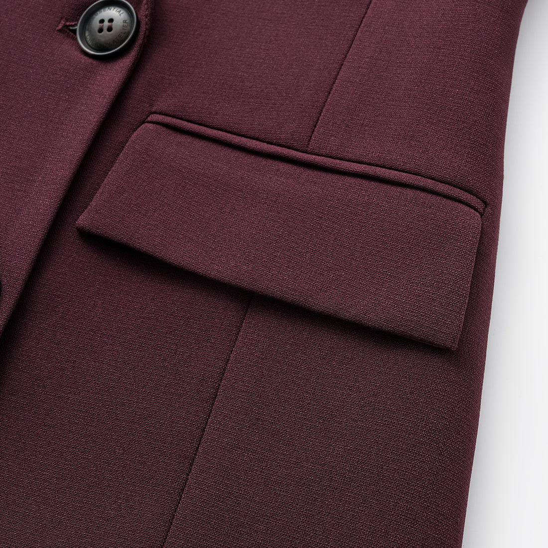 "Westminster Weekdays" Luxury hemp acetate double-breasted blazer - Pinot noir