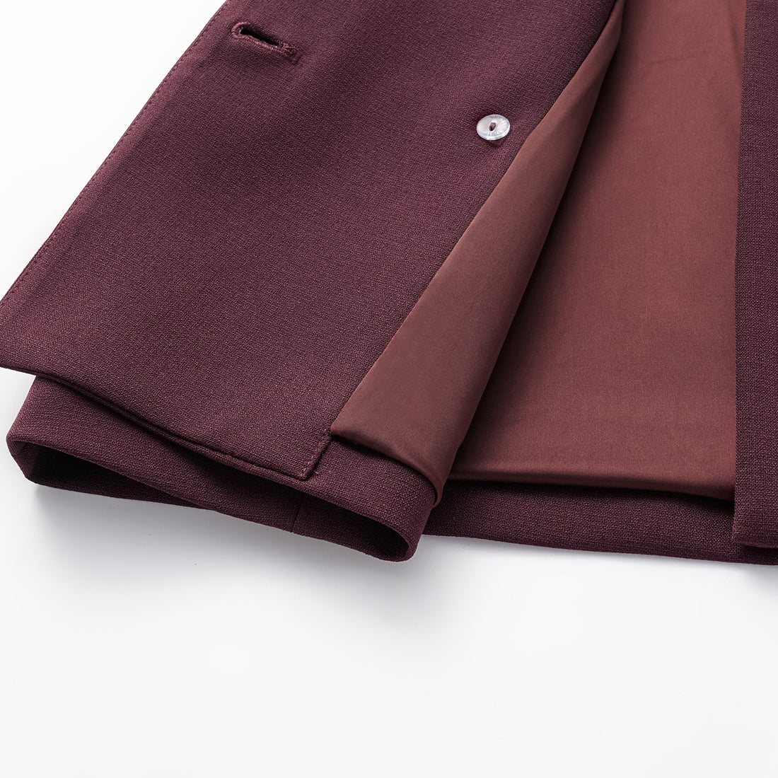 "Westminster Weekdays" Luxury hemp acetate double-breasted blazer - Pinot noir