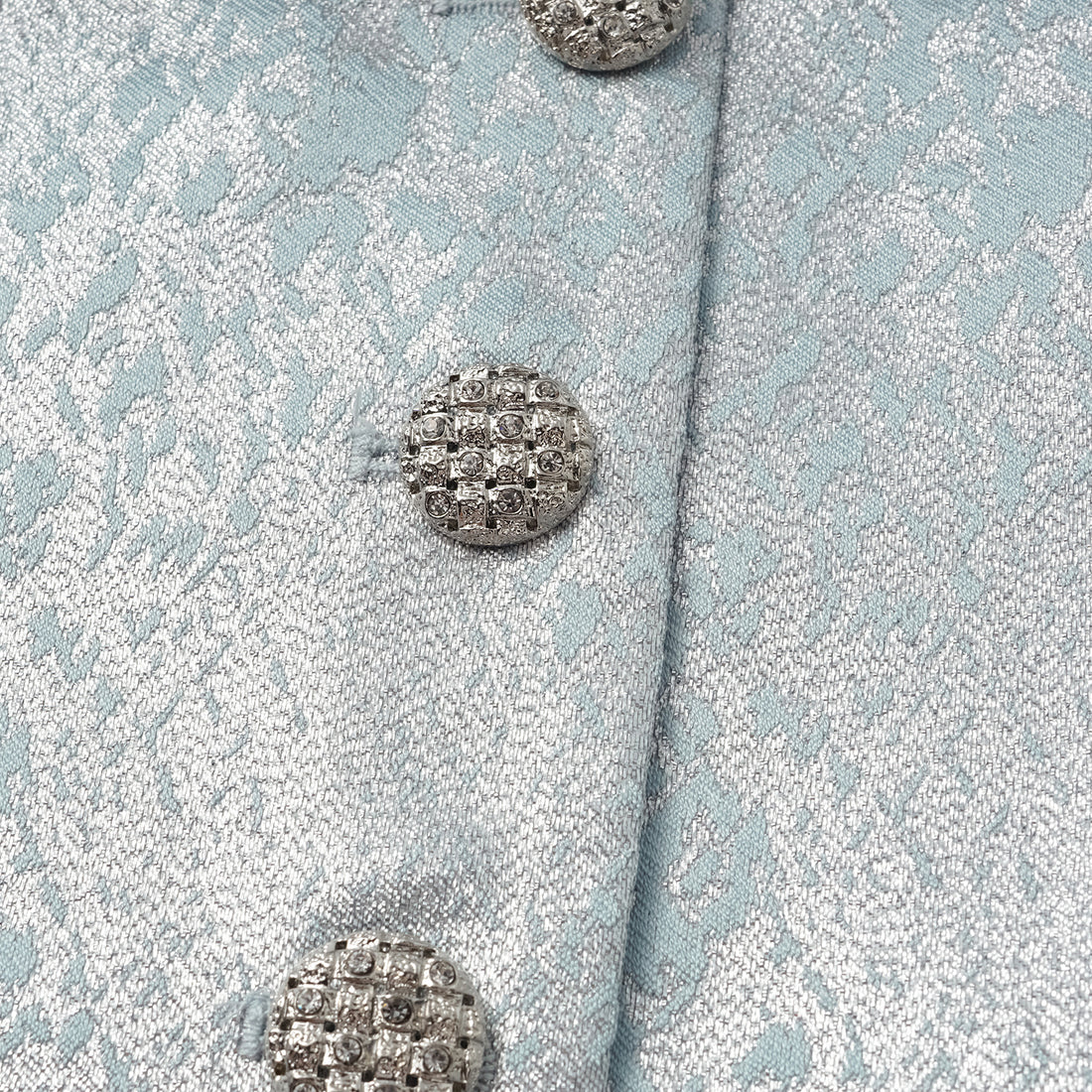 "Spring" Spanish jacquard hunting waistcoat vest - Shadow blue floating light