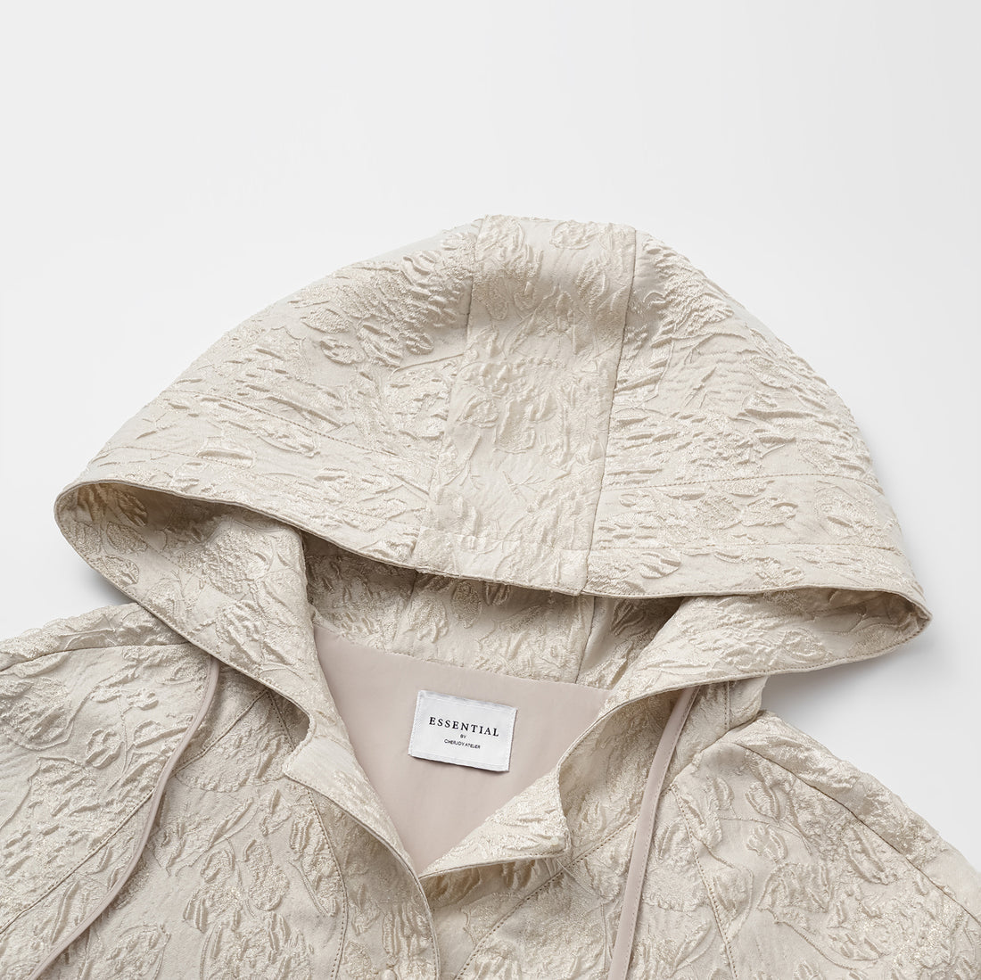 "Spring Outing" Jacquard Hooded Drawstring Top—Sunlight