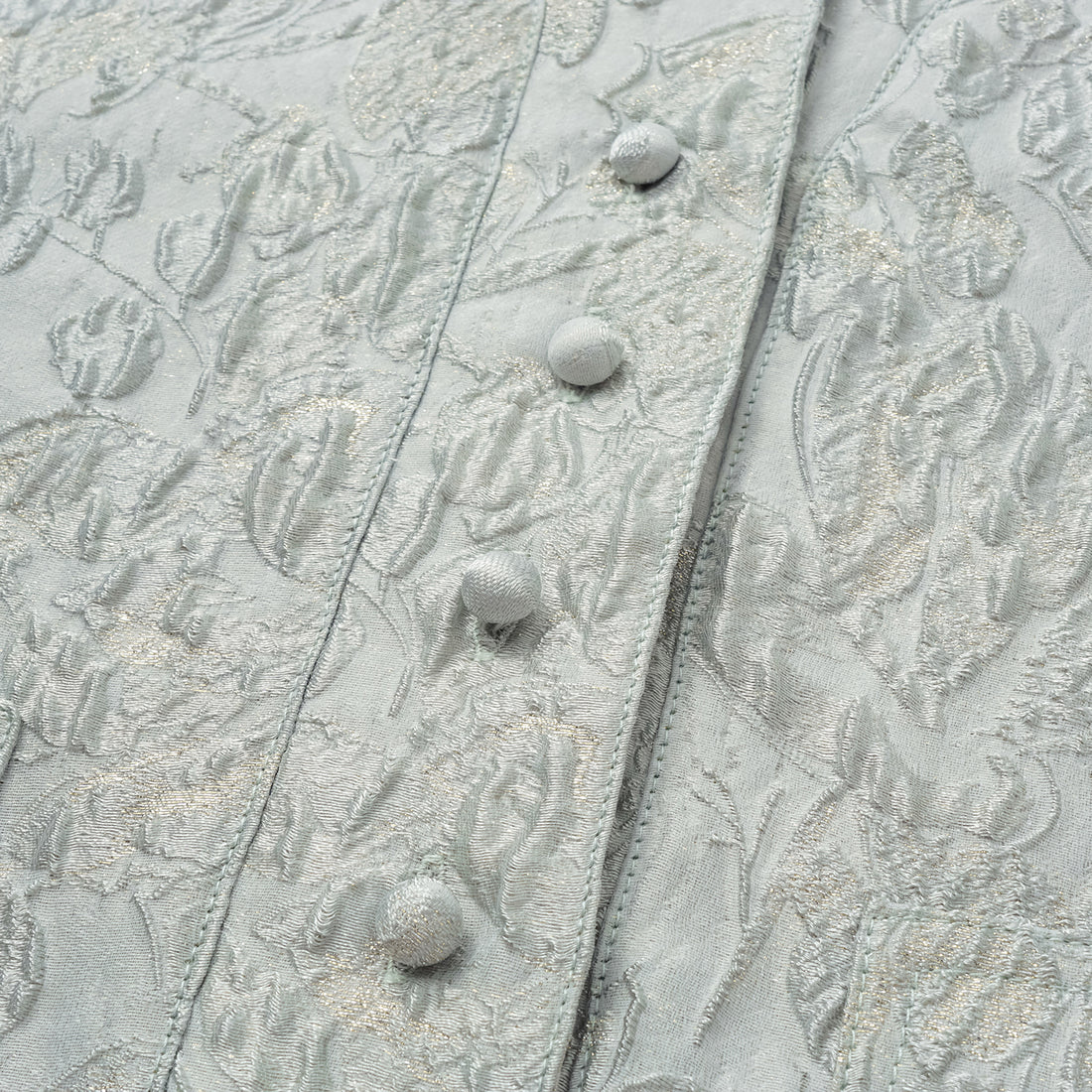 "Spring Outing" Jacquard Hooded Drawstring Top—Moonlit