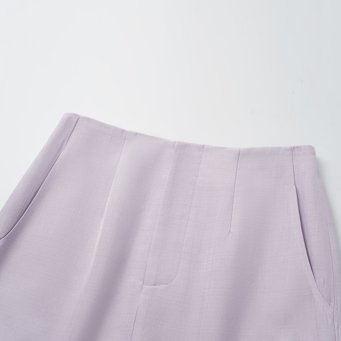 "Speak Sleek" Luxe Lightweight Linen Acetate Pencil Skirt—Lilac