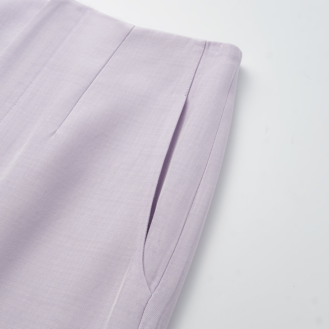 "Speak Sleek" Luxe Lightweight Linen Acetate Pencil Skirt—Lilac