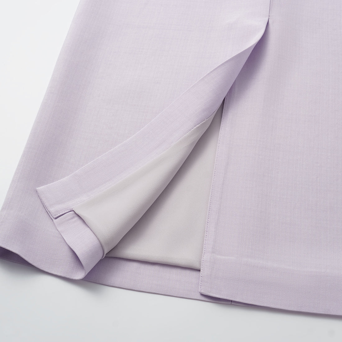 "Speak Sleek" Luxe Lightweight Linen Acetate Pencil Skirt—Lilac