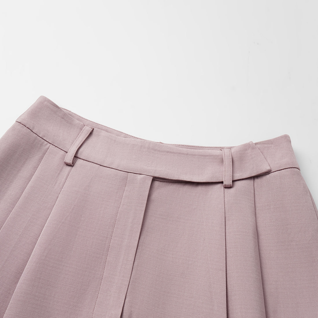 "Speak Sleek" Luxe Lightweight Hemp Textured Acetate Shorts—Pink
