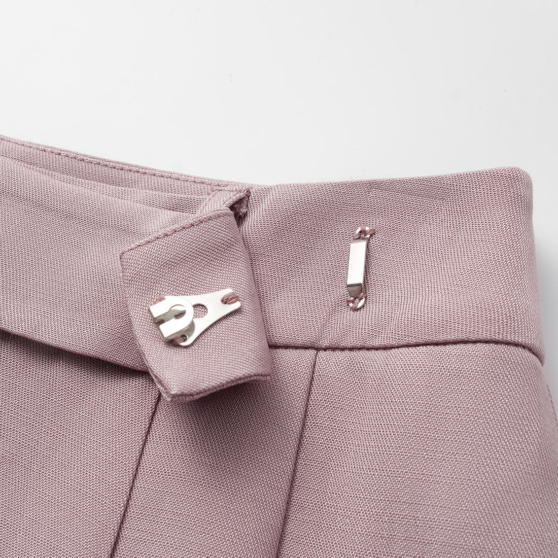 "Speak Sleek" Luxe Lightweight Hemp Textured Acetate Shorts—Pink