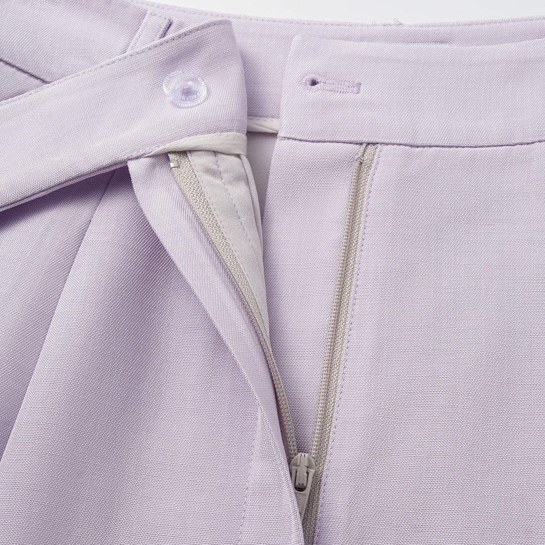 "Speak Sleek" Luxe Lightweight Hemp Textured Acetate Shorts—Lilac