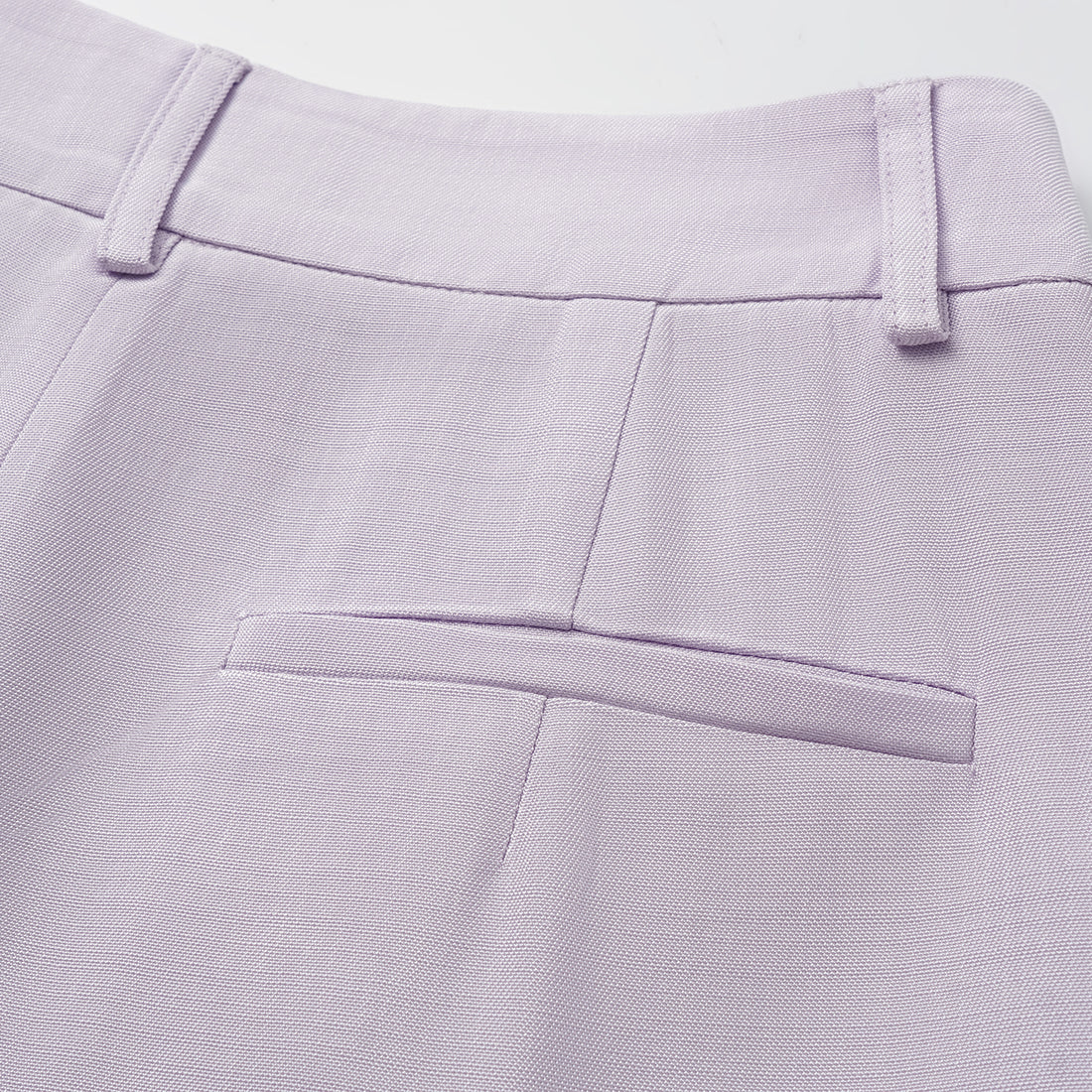"Speak Sleek" Luxe Lightweight Hemp Textured Acetate Shorts—Lilac