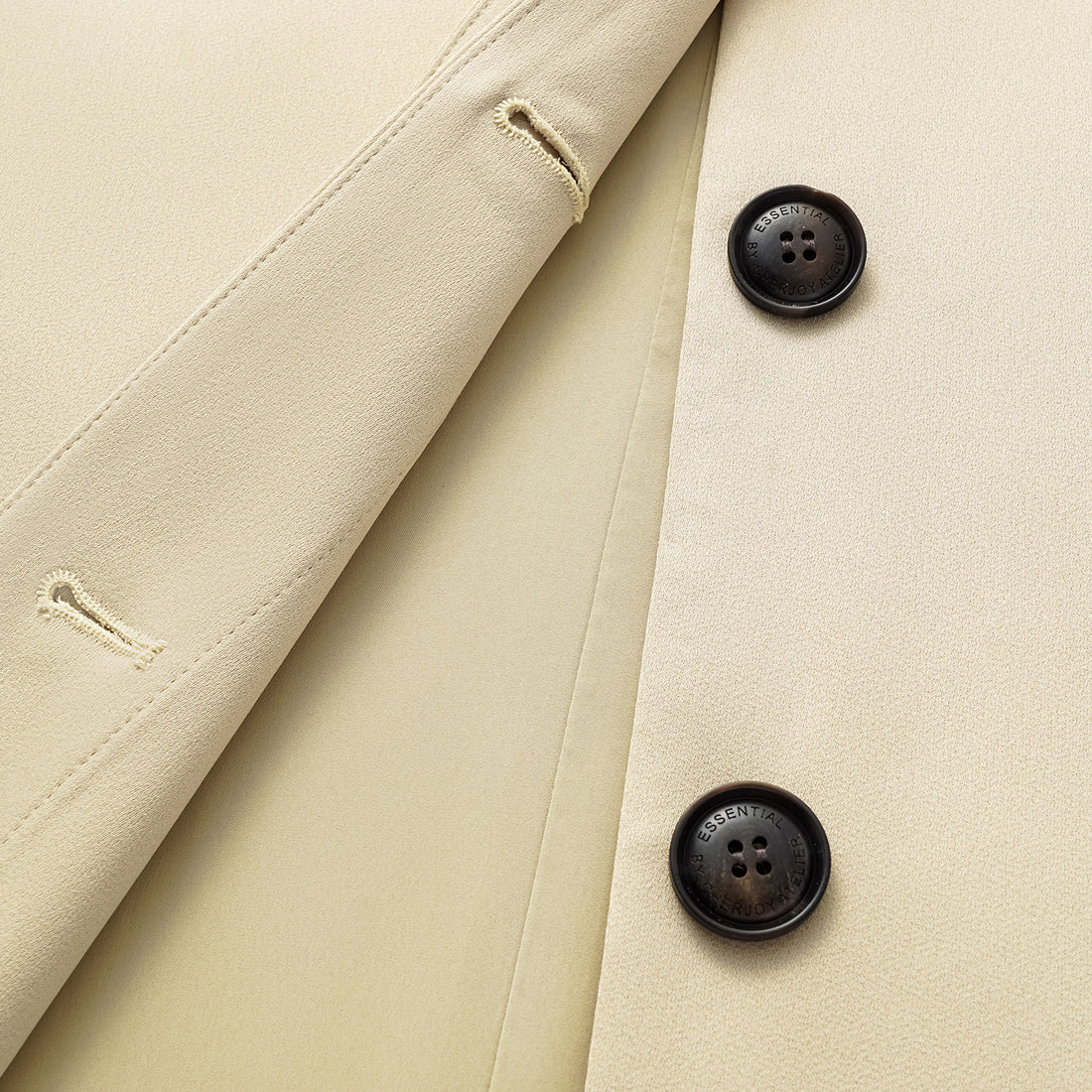 "True Grace" Vintage Crewneck Coat - Light Camel
