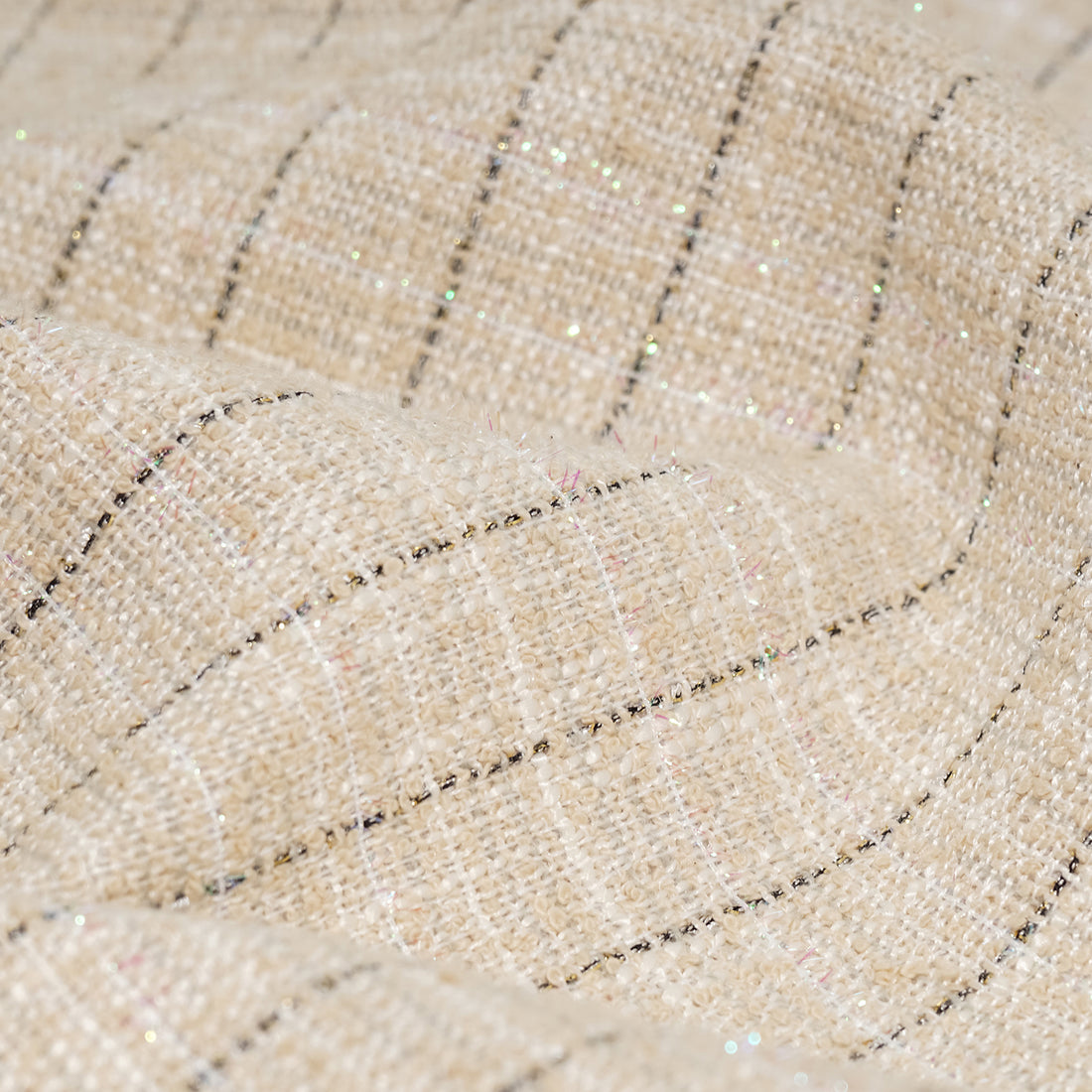 "Westminster Weekdays" lightweight tweed oversized blazer—Vanilla Soufflé