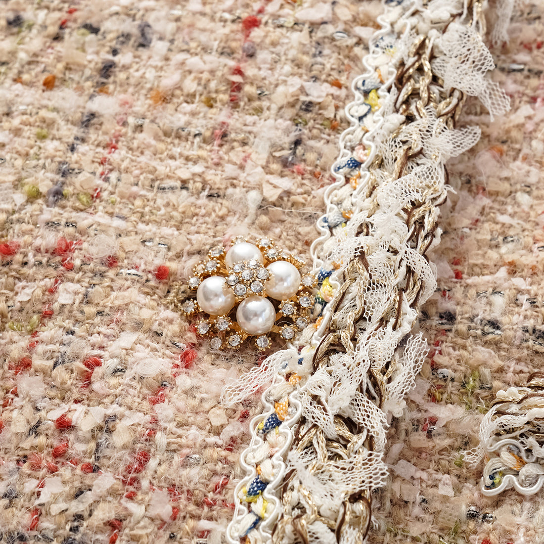 “Chelsea teatime.” Classic No.4 tweed jacket—Berry latte