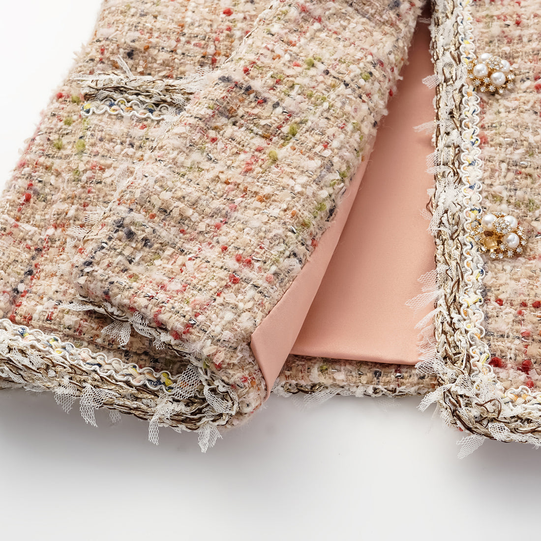“Chelsea teatime.” Classic No.4 tweed jacket—Berry latte