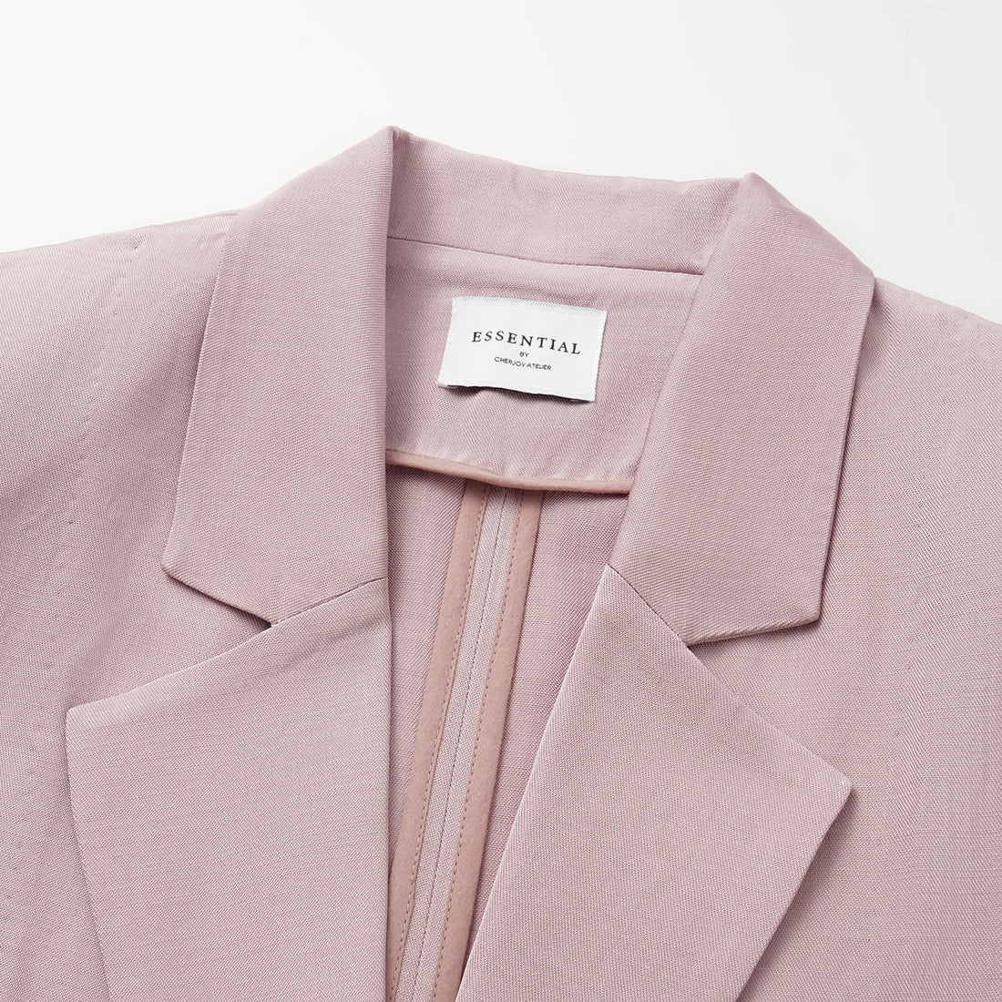 "Speak Sleek" Luxurious Lightweight Hemp Texture Acetate Oversized Suit Jacket—Pink
