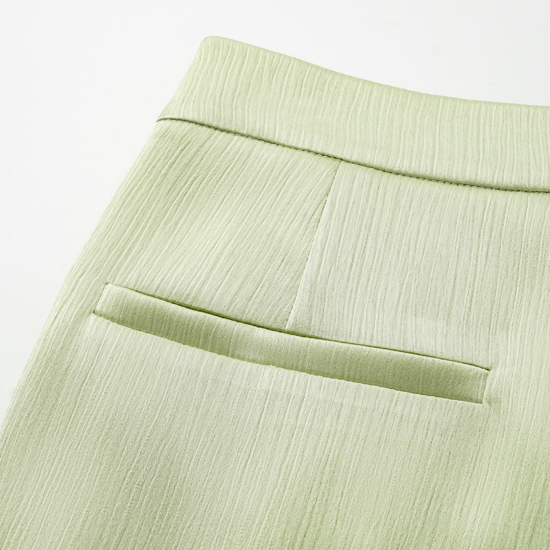"Easy Go Chic" Korean Pleated Flared Pants - Bubble Green