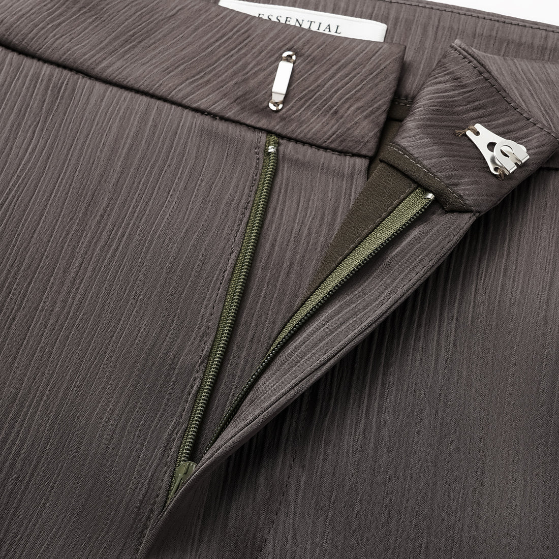 "Easy Go Chic" Korean pleated fabric flared pants - leather brown