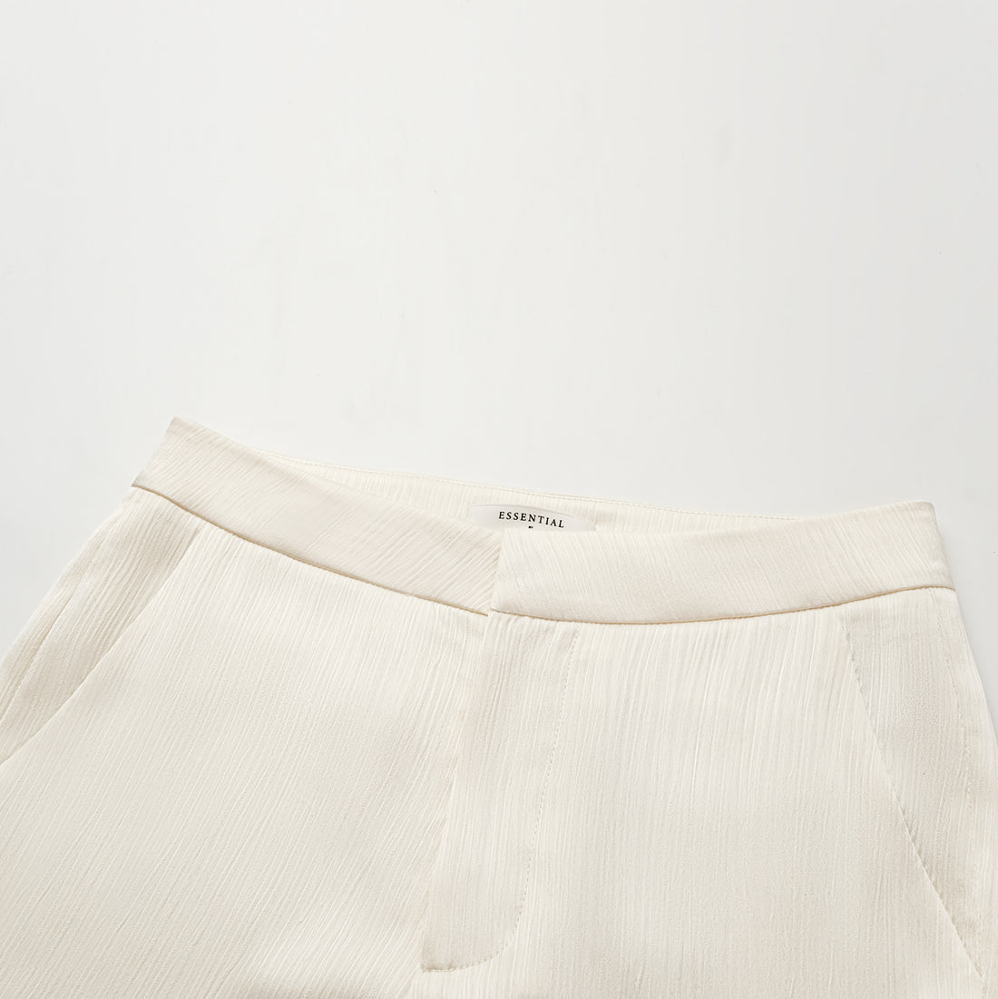 "Easy Go Chic" Korean Pleated Flared Pants - Original White