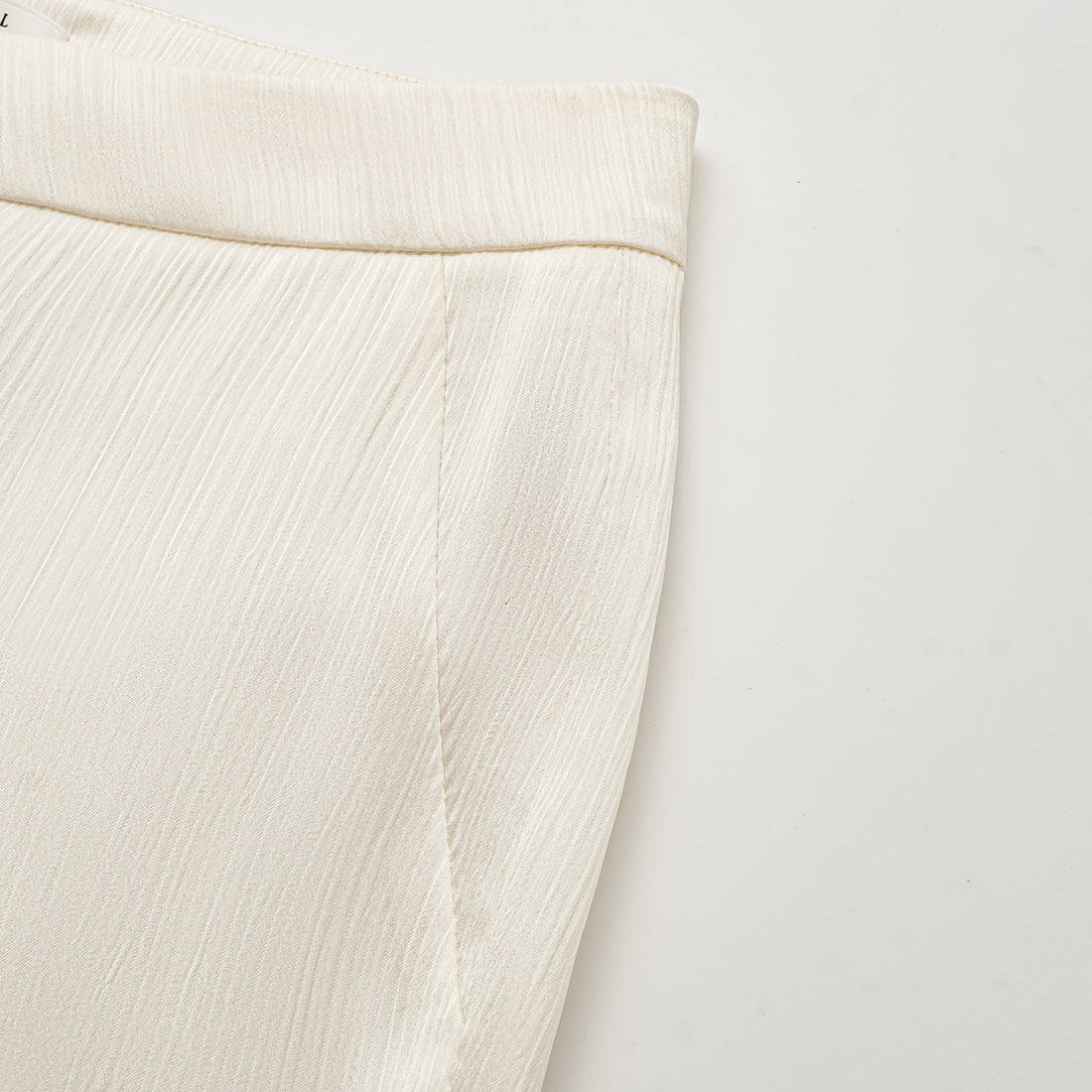 "Easy Go Chic" Korean Pleated Flared Pants - Original White