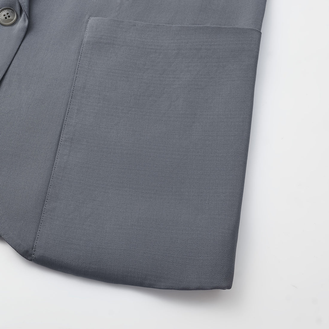 "Speak Sleek" Luxurious Lightweight Hemp Texture Acetate Oversized Suit Jacket—Cloud