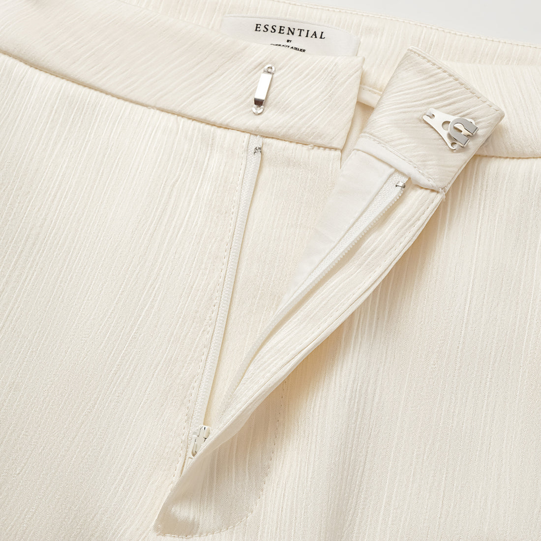 "Easy Go Chic" Korean Pleated Flared Pants - Original White