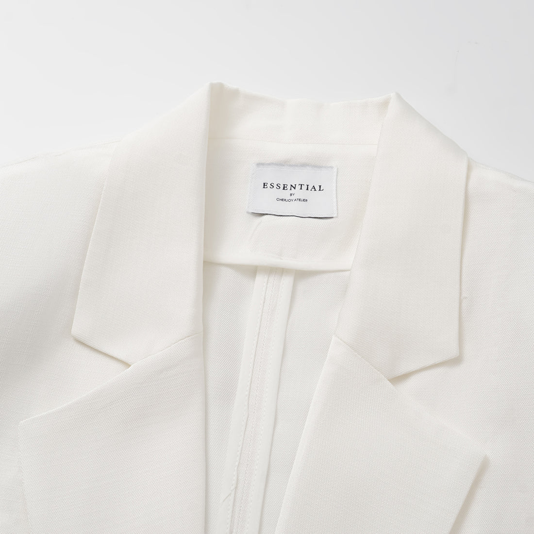 "Speak Sleek" Luxurious Lightweight Hemp Texture Acetate Oversized Suit Jacket—Ivory