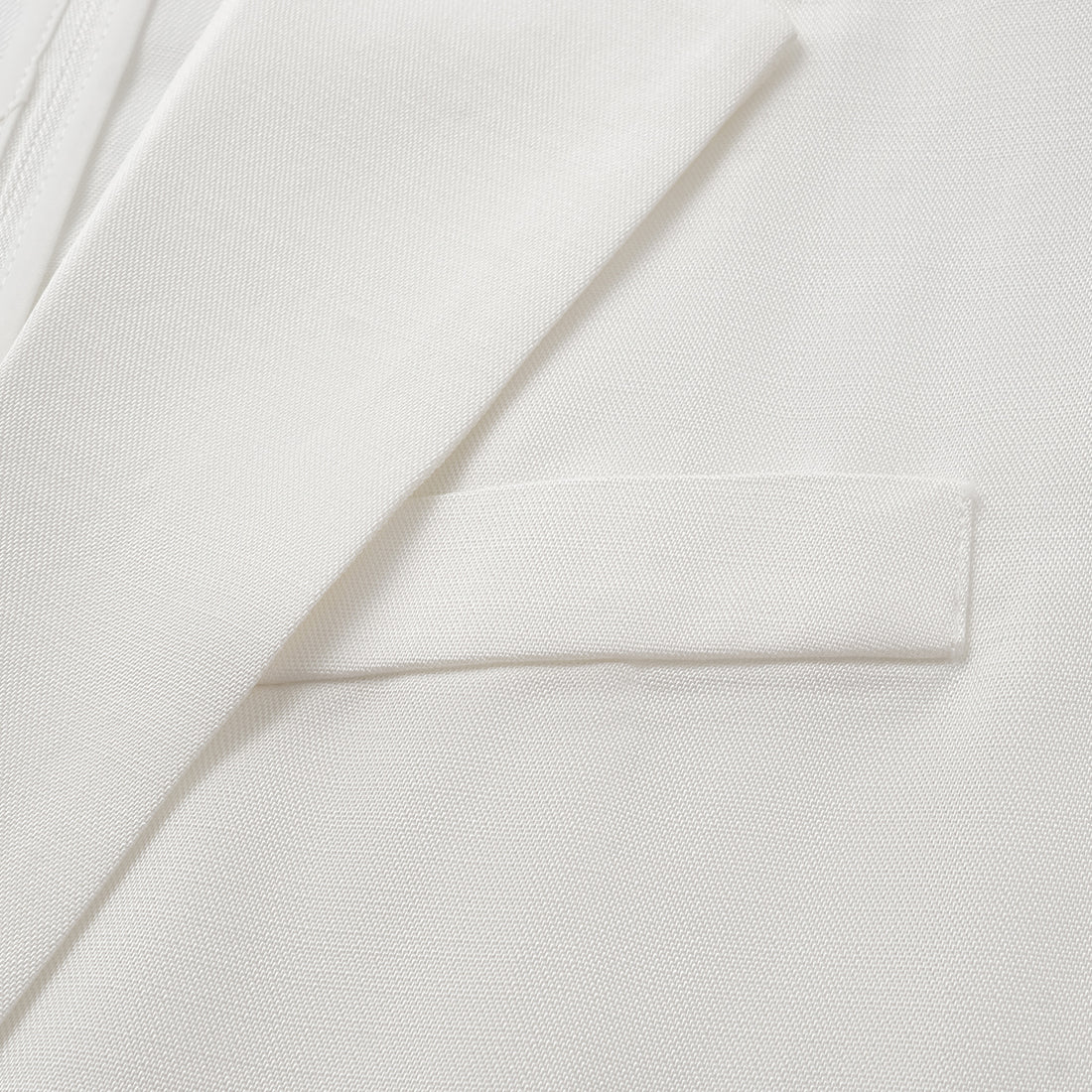 "Speak Sleek" Luxurious Lightweight Hemp Texture Acetate Oversized Suit Jacket—Ivory