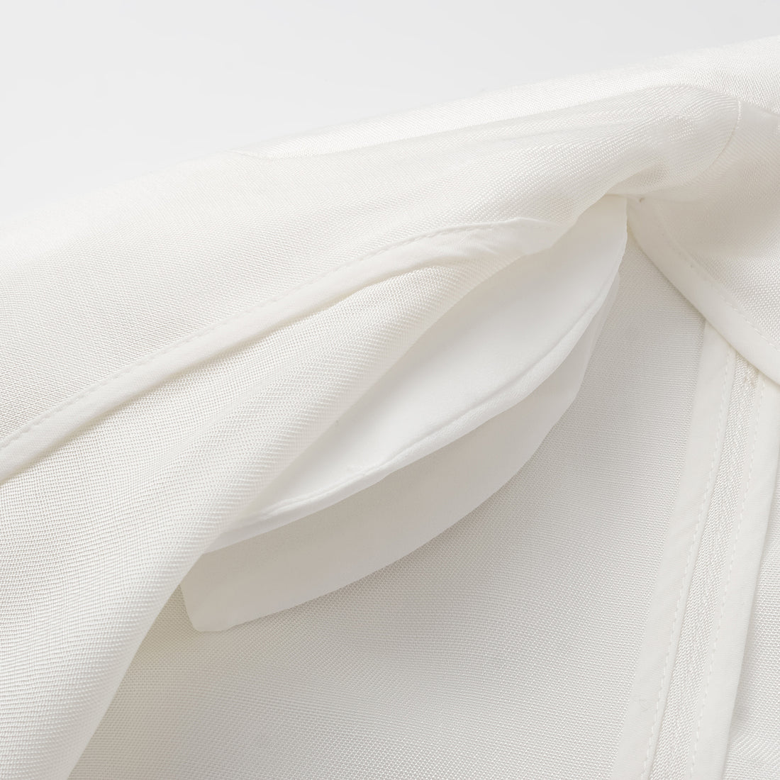 "Speak Sleek" Luxurious Lightweight Hemp Texture Acetate Oversized Suit Jacket—Ivory