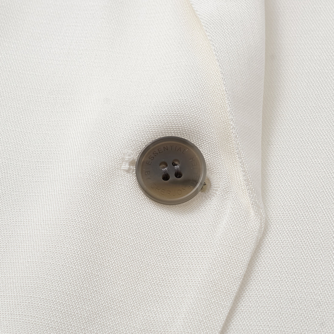 "Speak Sleek" Luxurious Lightweight Hemp Texture Acetate Oversized Suit Jacket—Ivory