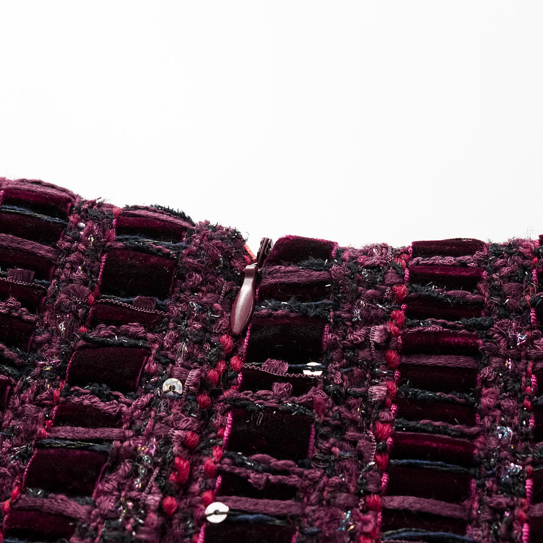 “Brunch at Ritz.” Tweed Skirt—Velvet Purple